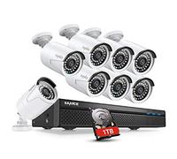SANNCE 5MP système de sécurité 8CH PoE NVR H.265 avec 1TB,8 IP caméra de vidéosurveillance 1080P IP66 Imperméable Extérieure/Intérieure et Alerte par E-Mail