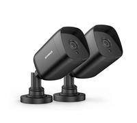 SANNCE Caméra de sécurité CCTV pour système de Surveillance 2 x 5 MP, 12 lumières infrarouges, Distance de Vision Nocturne 30 m, WDR et DNR numérique, étanche IP66