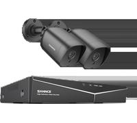 SANNCE Système CCTV, 4 canaux DVR, 1080P IR vision nocturne, 2pcs caméra, Aucun