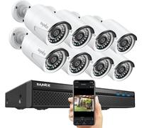 SANNCE Système de caméra de sécurité NVR, résolution vidéo 8MP, support POE 8CH, caméra 5MP 8 pièces, 2T