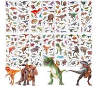 SANNIX 14 Feuilles Autocollants Dinosaures Gommettes Stickers Enfants 2 Ans 3 Ans Gommettes 3D pour Garçon fille Bricolage Scrapbooking Récompense Cadeaux Anniversaire Cadeau pour Noël
