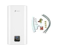 Sannover Chauffe-Eau Electrique Plat Mural Multipositions Kimoro 100 Litres + Kit d'Installation Complet NF