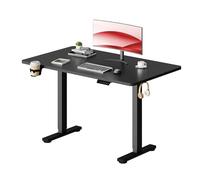SANODESK 110x54 cm Bureau Électrique Réglable en Hauteur 73-118 cm, Bureau Assis Debout Silencieux avec Mémoire, Système Anti-Collision, Supporte 70 kg, Noir