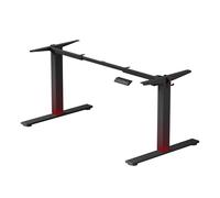SANODESK Basic Bureau Assis Debout Électrique, Cadre de Bureau Réglable en Hauteur avec Deux Crochets, Capacité de 80 kg, Équippé du Système Anti-Collision, Noir