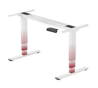 SANODESK Bureau Assis Debout Électrique à 3 Colonnes avec 2 Moteurs,Bureau Réglable en Hauteur, Panneau Clavier Contrôle à Fonctions Mémoires,Grand Système Anti-Collision, Blanc