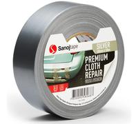 Sanojtape Ruban Adhésif Toilé Americain Argent 50mm x 50m Gaffer Duct Tape Étanche Extra Fort pour Réparations Fixation Regroupement Intérieur et Extérieur