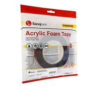 Sanojtape Ruban Noir de Mousse Acrylique à Grand Pouvoir d’adhérence de 19mm x 5m | Collage Résistant pour Surfaces et Matériaux Difficiles | Automobile, LED et Étanchéité | 1 mm d’Épaisseur