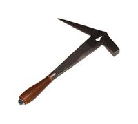 Sanpro Marteau en ardoise - Forme rhénane droite pour droitier, forgé à la main et partiellement durcie, avec tire-clous, surface polie, avec protection de la pointe, pour droitiers