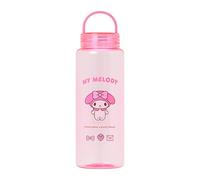 Sanrio 065706 Bouteille transparente avec poignée My Melody Corps/Couvercle : résine polyester saturée Joint : caoutchouc de silicone, type de boisson directe, pour eau froide, capacité : env. 450 ml