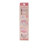 Sanrio 566161 Lot de crayons 2B, My Melody, My Melody, 0,3 x 0,3 x 6,9 pouces (0,8 x 0,8 x 17,6 cm), papeterie d'apprentissage pour enfants, personnage