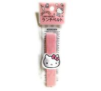 Sanrio Hello Kitty Boîte à repas avec ceinture élastique plate tout autour 24 cm Rose