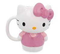 Sanrio Hello Kitty Tasse en céramique sculptée 3D | Tasse à café sans BPA pour expresso, caféine, cacao