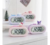 Sanrio Nouvelle Horloge Réveil Kawaii Anime Cartoon Hello Kitty Kuromi My Melody Cinnamoroll Ornement de Bureau Tendance pour Étudiants A2