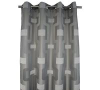 Sans CA00069-650 Glasgow Rideau Fil Chenillé Jacquard Polyester Gris 140 x 270 cm