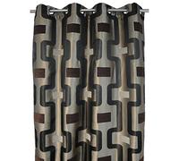 Sans CA00069-701 Glasgow Rideau Fil Chenillé Jacquard Polyester Chocolat 140 x 270 cm
