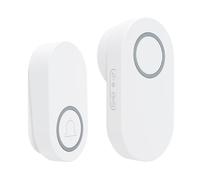 Sans fil Auto-alimenté Étanche IP44 150m Sonnette Porte Récepteur 30 Sonneries Mémoire Pile,Émetteur *1 Récepteur *1