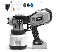 sans Fil Pistolet Pulvérisateur Compatible avec Makita 18 (Non Incluses), Pulvérisateur De Peinture HVLP 1000 ML/Min, Récipient 1500 ML, Modèle De Pulvérisation 90°/180°, 3 Buses + Aiguilles
