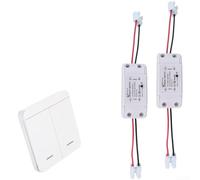 Sans fil pour récepteur relais AC220 V Design compact sans fil (2 panneaux | Technologie RF433 MHz, contrôle sans fil, pas de câblage complexe, tension CA 90-250 V, fonctionnement sûr