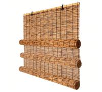 Sans fil Wate Stores enrouleurs en bambou filtrant la lumière pour terrasse, porche, balcon et jardin (l 60 cm x H240 cm) - Couvre-fenêtre élégants et fonctionnels
