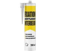 Sans marque Colle fixation interieur acrylique 1er prix blanc cartouche 280ml Blanc G