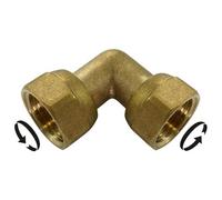 Sans marque Coude à visser laiton F 12 x 17 pour tube en cuivre