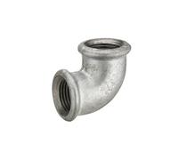 Sans marque Raccord coudé 90° pour pour tube en acier galvanisé, femelle/femelle, diam. 33 x 42 mm G