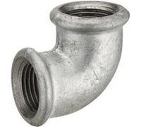 Sans marque Raccord coudé 90° pour pour tube en acier galvanisé, femelle/femelle, diam. 33 x 42 mm G