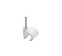 Sans marque Sachet de 50 attache-fils, Diam. De 8 à 12 mm, L.14 mm, blanc