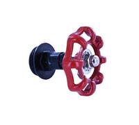 Sans marque Support de barre de penderie D25 mm rond rouge G
