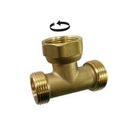 Sans marque Té à visser laiton M 20 x 27 pour tube en cuivre