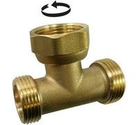 Sans marque Té à visser laiton M 20 x 27 pour tube en cuivre Cuivre G