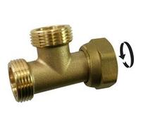 Sans marque Té double M/F à visser laiton F12 x 17 pour cuivre Cuivre G