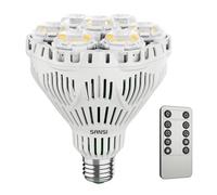 SANSI Lampe Horticole LED Dimmable pour Plantes d'Intérieur, Ampoule de Culture Plante E27 40W Spectre Complet, Minuterie 4/8/12H, 4 Luminosités pour Germination Croissance Floraison (PPF 67umol/s)