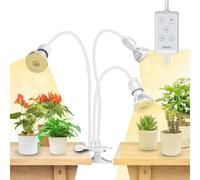 SANSI Lampe LED pour plantes d'intérieur 450W spectre complet 3 col de cygne minuterie 4/8/12 h PPFD élevé remplacement d'ampoule à vie blanc