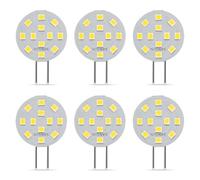 SANSUN Lot de 6 ampoules LED G4 2 W équivalent à 20 W halogène G4/GU4/GZ4 à base bi-broche, AC/DC12 V 3000 K grand angle 120 °, non compatible avec variateur d'intensité (blanc froid)