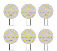 SANSUN Lot de 6 ampoules LED G4 2 W équivalent à 20 W halogène G4/GU4/GZ4 à base bi-broche, AC/DC12 V 3000 K grand angle 120 °, non compatible avec variateur d'intensité (blanc chaud)