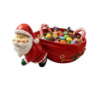 Santa Bowl - Resin Christmas Design, Candy Cookie Snack Storage Holder | Christmas Bowl for Living Room Home Party Table Cookie Snack Sugar Holiday Kitchen Mantel Fireplace