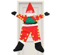 Santa Claus Grimpeur - Décoration de festival sur le thème de l'escalade - Vêtements de Père Noël à accrocher au mur | Pour utilisation en intérieur et extérieur, réunions, salle de classe, porte