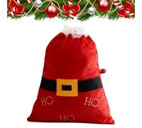 Santa Sacks Drawstring Christmas Bags - Grand sac cadeau réutilisable rouge, sac de rangement pour bonbons de vacances, motif festif décoratif pour enfants Family Friends Parties, Christmas Bag Set