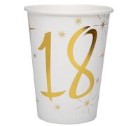 Santex 10 gobelets Anniversaire 18 Or