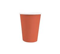 10 GOBELETS CARTON BIO 25CL ROUGE BRIQUE
