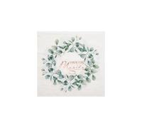 Santex 20 Serviettes Papier Mariage BUCOLIQUE 33CM Vert
