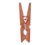 SANTEX 2693-20, Sachet de 24 Mini-Pinces en Bois métallisé, Rose Gold