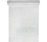 SANTEX 4446-4-30, Chemin de Table Tulle pailletée, Argent