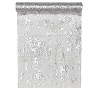 Santex 4721 Chemin de Table Fantaisie Brillant Polyester Argent