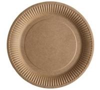SANTEX 5154-26, Sachet de 10 assiettes de table Unies, kraft G