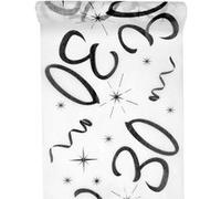 5192-30-30, CHEMIN de table Anniversaire Blanc 30 ANS