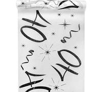 SANTEX 5192-40-30, CHEMIN de table Anniversaire Blanc 40 ANS Blanc G