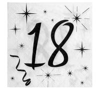SANTEX 5241-18, Sachet de 20 serviettes 18 ans