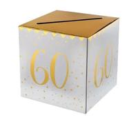 Santex Tirelire anniversaire 60 ans REF/6186 G blanche et or